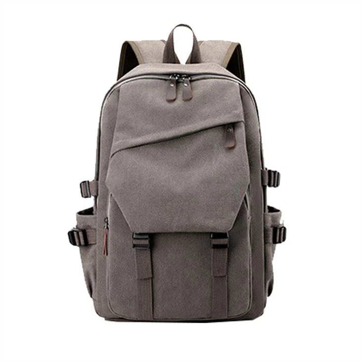 CANVAS BACKPACK FOR LAPTOP-GREY